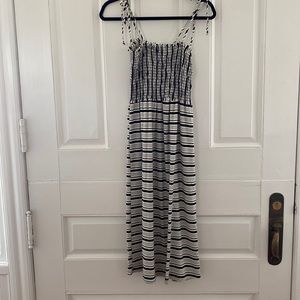 Striped Caution to the Wind Midi dress